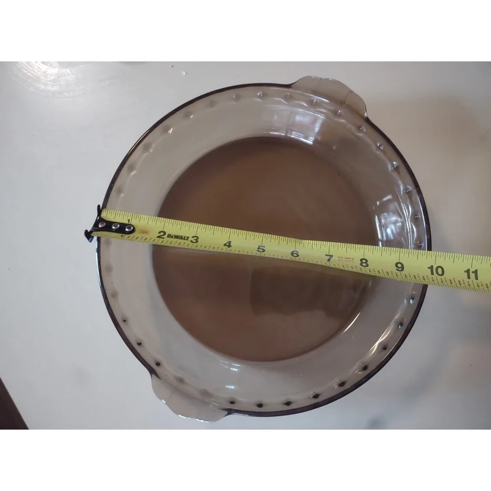 Vintage Pyrex 229 Brown Glass Pie Plate 9.5